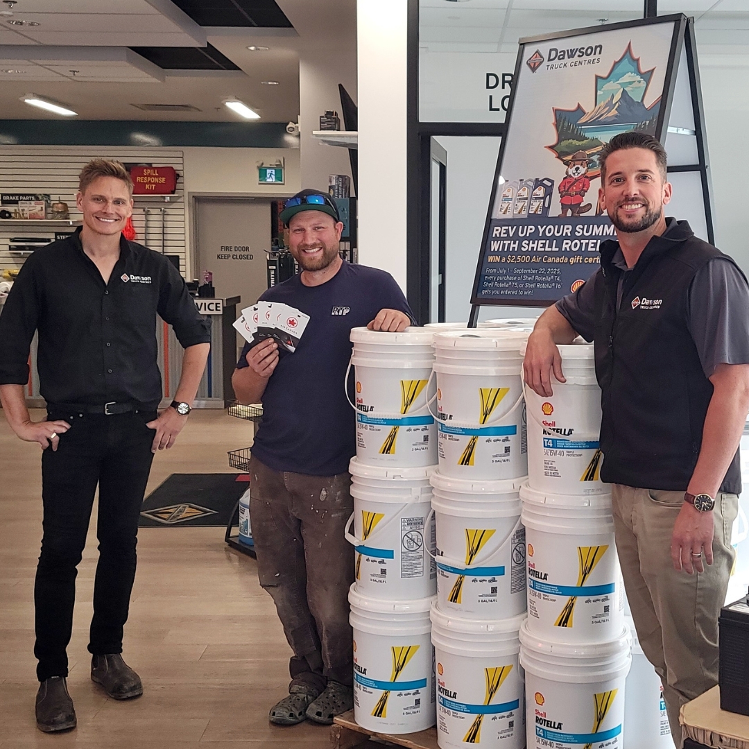 DawsonTrucks's tweet image. The best part of any giveaway? Making the winning call.

Congrats to Cody Bullach at Aardvark Pavement Marking, winner of our Shell Rotella® Summer Giveaway and a $2,500 Air Canada gift certificate! ✈️

#ShellRotella #SummerGiveaway #AirCanada #DawsonTruckCentres