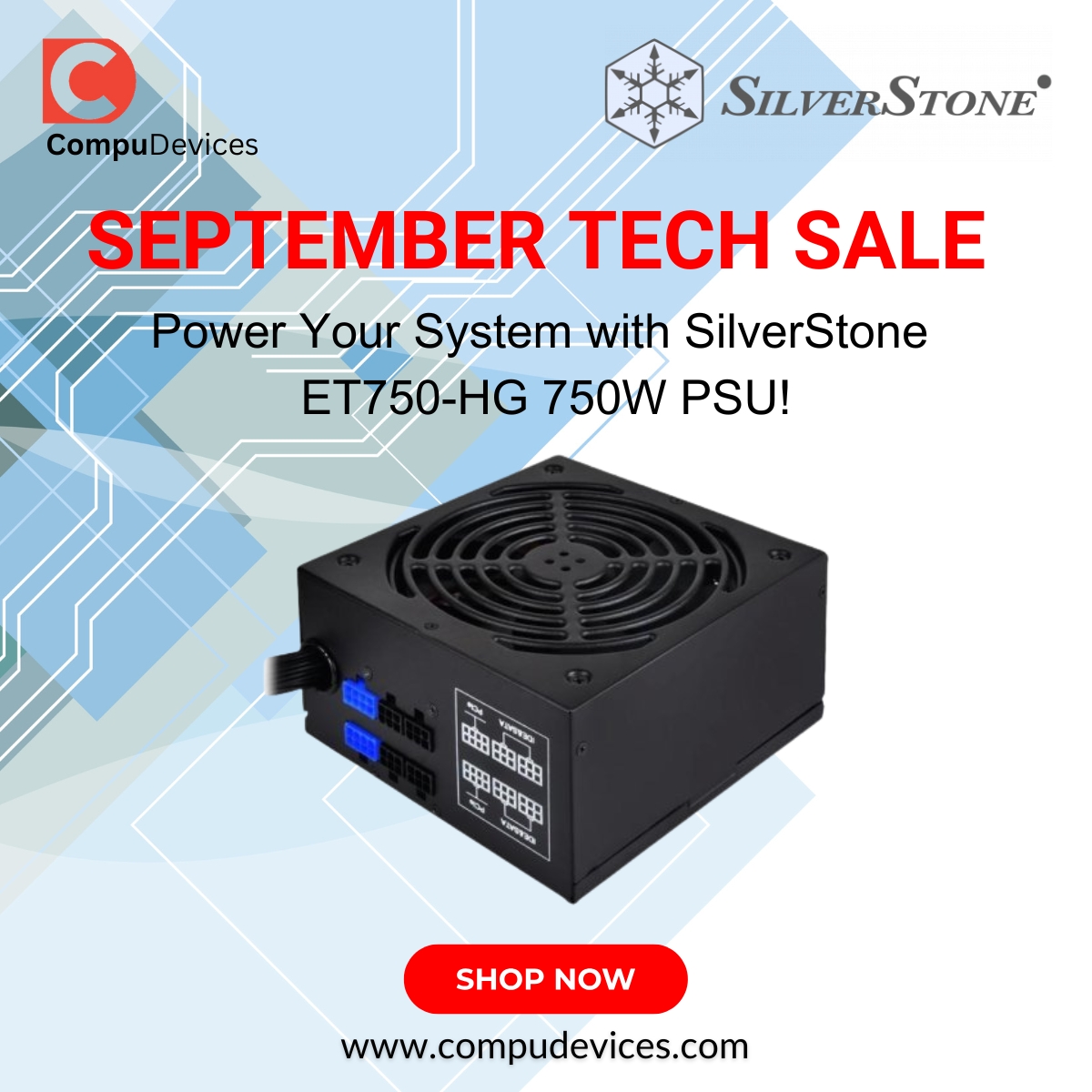CompuDevices's tweet image. Power Your System with SilverStone ET750-HG 750W PSU!
#SSTET750HG #SilverStone #ET750HG #PlusGold #Certified #SemiModular #Active #PFC #ATX12V #PowerSupply #Septembersale2025 #compudevices #powersupplies