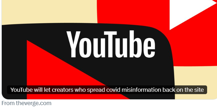 ADL's tweet photo. We're glad to see @YouTube acted to remove Alex Jones' and Nick Fuentes' new channels within hours of their creation. But why were they able to create new accounts on the platform after being banned for many years?
YouTube's recentย content moderation changes seemed to indicate that they were rolling back policies meant to curb the spread of misinformation and hate. This sent a signal to bigots and bullies that they'd be welcome on the platform.
Community guidelines are a powerful toolย to keep communities safe โ and online platforms need to be consistent and ensure these guidelines are properly deployed.
https://t.co/QVxxacoVXW