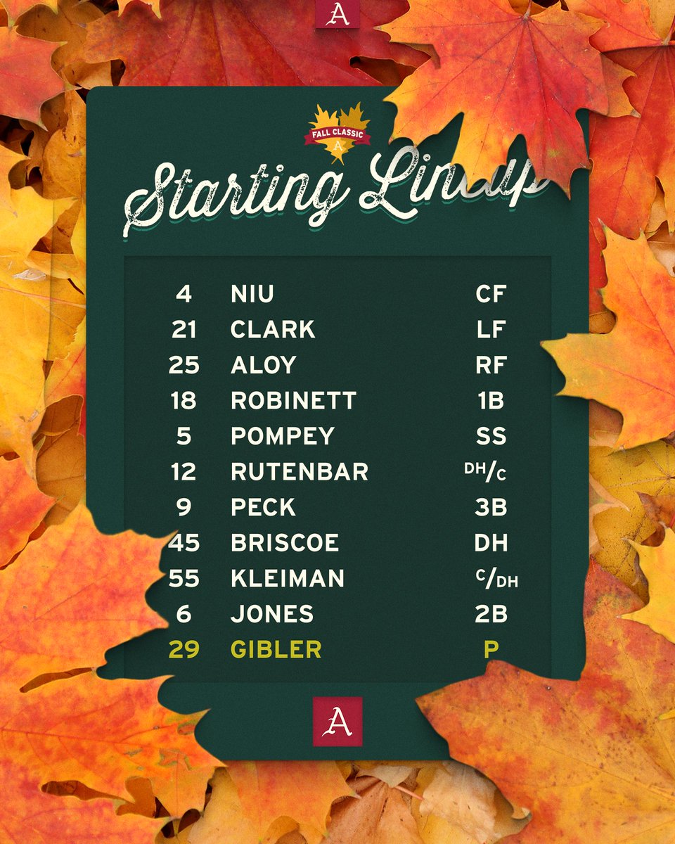 Lineups for tonight's Fall Classic ⤵️