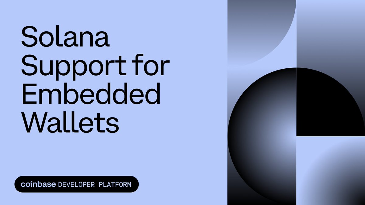 Solana Support for Embedded Wallets by Coinbase Developer Platform