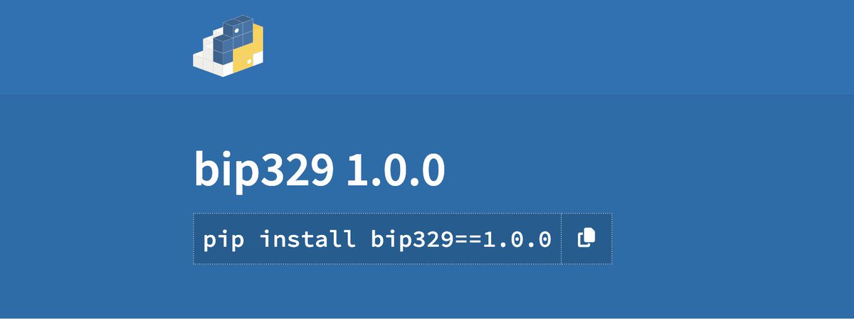 xavierfiechter's tweet image. 🎉 Just published bip329 v1.0.0 to PyPI!  

pip install bip329==1.0.0 

#Python #PyPI #OpenSource #bip329