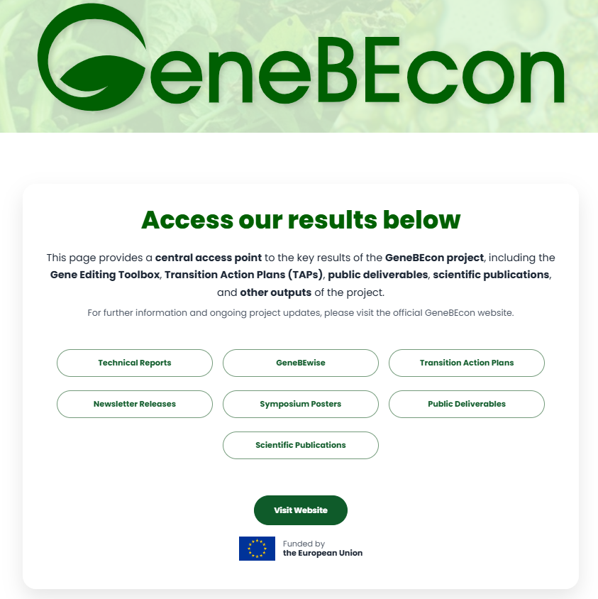 GeneBEcon's tweet photo. 🚀GeneBEcon's Results Pack is here!

💡Discover how gene editing is paving the way for a sustainable EU bioeconomy.
💪From innovative tools to consumer insights and policy guidance, explore the future of agriculture and aquaculture.

ℹ️https://t.co/B6mY2Ppri3
@EUgreenresearch https://t.co/Q4LtCtiTgh