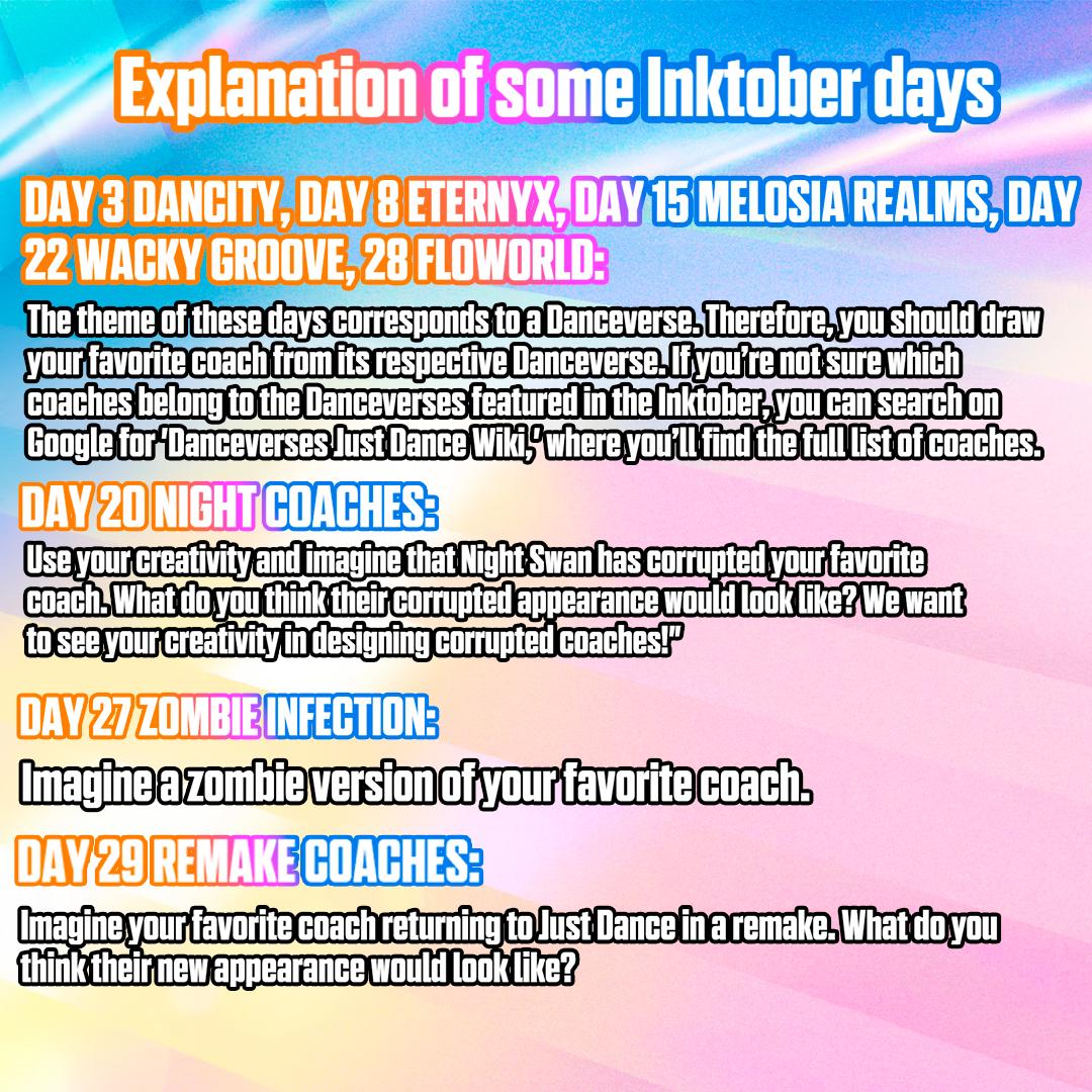spidy_starlight's tweet photo. Justober 2025! You're welcome to participate and don't forget to have fun!

Second image has some explanations in case you get confused

#justdance #justober #justober2025 #justdancefanart https://t.co/us4mF15zbw
