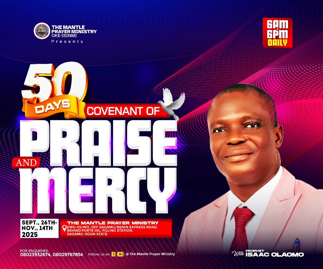 ProphetIsaac01's tweet image. Nothing on earth can substitute Gratitude. Our God inhabit the Praise of His children.
 Join us from tonight to praise the merciful king.
#TMPM #50days #Praiseandmercy