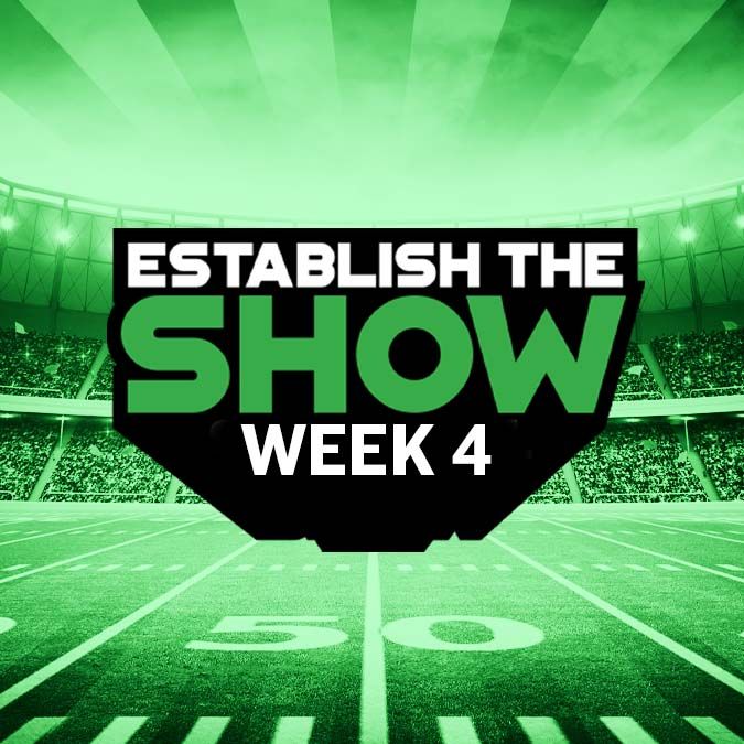 Establish The Run (@establishtherun) on Twitter photo Week 4 Establish The Show goes live at 7pm ET.
<a href="/evansilva/">Evan Silva</a>, <a href="/adamlevitan/">Adam Levitan</a>, and <a href="/andrewwiggins/">Andrew Wiggins</a> go position by position through the main slate ⬇️ Week 4 Establish The Show goes live at 7pm ET.
<a href="/evansilva/">Evan Silva</a>, <a href="/adamlevitan/">Adam Levitan</a>, and <a href="/andrewwiggins/">Andrew Wiggins</a> go position by position through the main slate ⬇️