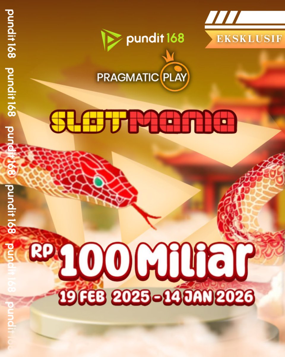 pundit168's tweet image. Pundit168 X pp-Slot Mania Kalender (RP100Miliar)

🎁 Hadiah sebesar Rp 100 Miliar
Yuk main sekarang

🚀 Promo berlangsung mulai 19 Feb 2025 - 14 Jan 2026. Total hadiah Rp 100 Miliar untuk seluruh pemain yang beruntung.

#promo #eksklusif #bonuspundit168 #pundit168 #pundit168gacor