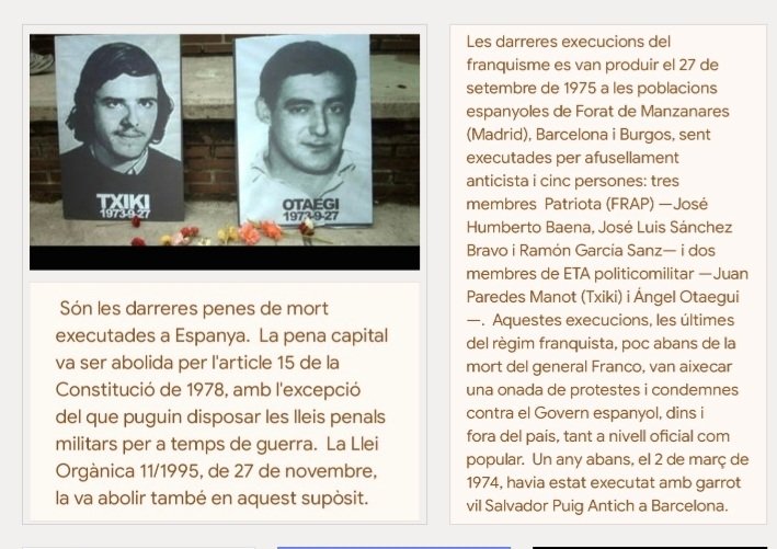 llunetcat's tweet photo. Avui 50 anys que Franco va portar a terme els seus últims assessinats #nioblitniperdó
#Francoassassí https://t.co/ghlJHV9n0Y