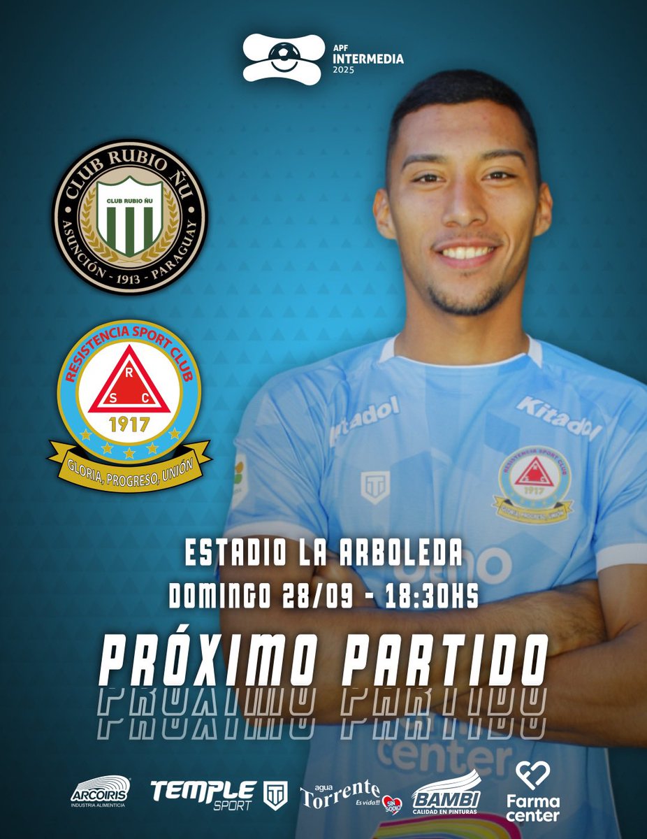 PRÓXIMO PARTIDO 💪🏻

Visitamos el barrio de Santísima Trinidad para enfrentar a <a href="/rubionu1913/">Club Rubio Ñu</a> ⚽️

#VamosResi🔺💙