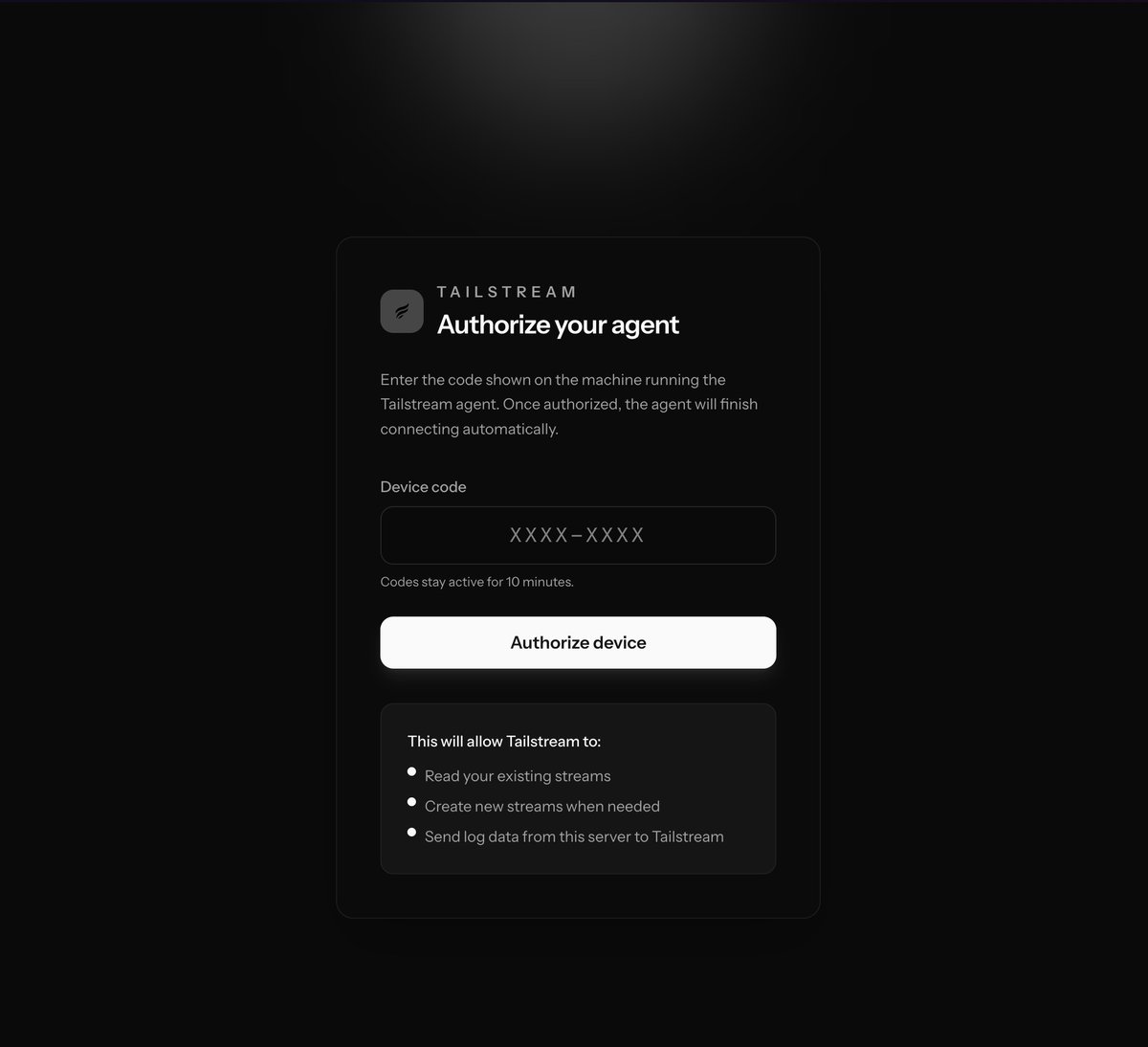 🪫 4% battery left but managed to ship some things tonight:

- New version of the Tailstream agent with OAuth Device code flow 
- and the accompanying device code flow back-end

Still no users, but once it happens, it will be smoooooth 💆‍♂️

tailstream.io/blog/simplifie…

#buildinpublic