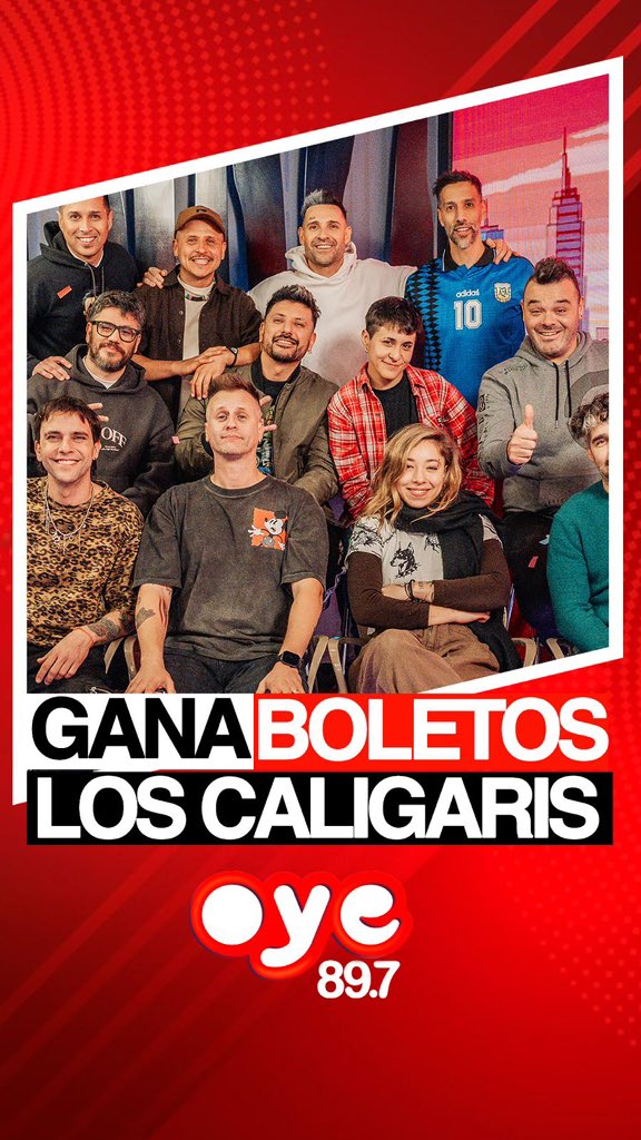 ¿Quieres ganar boletos de <a href="/LOSCALIGARIS/">Caligaris</a> ? Corre a nuestra cuenta de Instagram @oye89.7fm ✨🎶

#Oye897fm