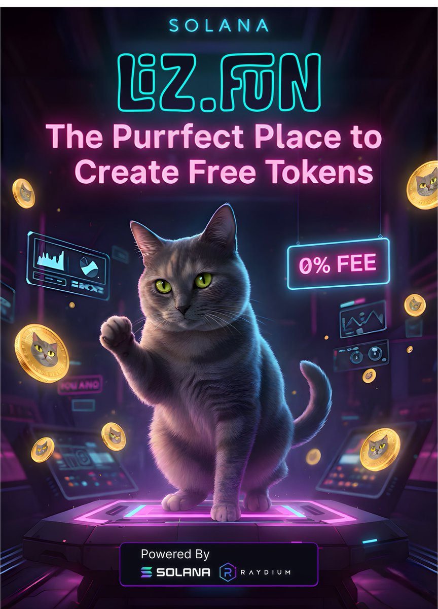 Creating a token on LiZ.FUN will be completely free. 🙀

Coming very soon! Stay tuned. 😻