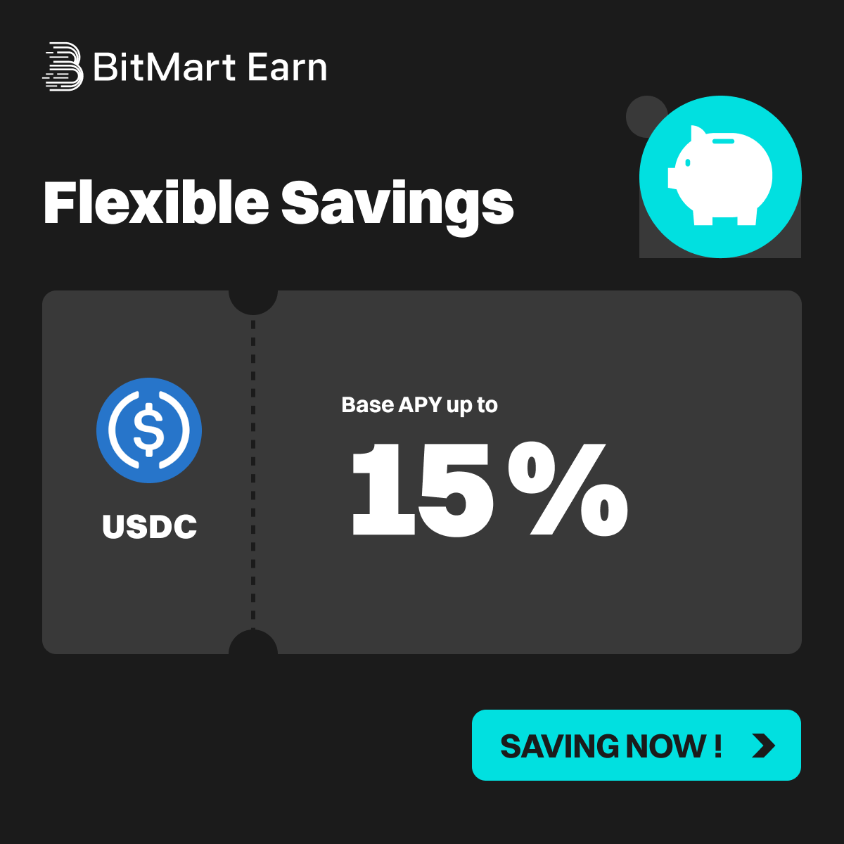 ⏰ APY Updated -  $USDC

🚀15% (0~200 $USDC)
🚀10.25% (>200 $USDC)
🚀11.25% (VIP ONLY)
👉 Earn Now: bitmart.com/earn/
👉 Community: t.me/BitMartExchang…
👉 Join Now: bitmart.com/invite/BMEARN

#Crypto #Savings #BitMart #USDC #USDT #BTC #ETH #SOL #XRP