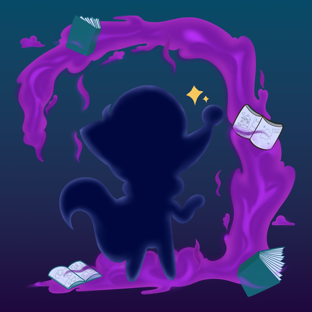 Our next character is a bit more flamboyant than his peers; written between the pages of his literary props are doodles that he may or may not have forgotten to hide before we showed him off... With that being said,  stay tuned! 💜✨
#Roblox #RobloxDev