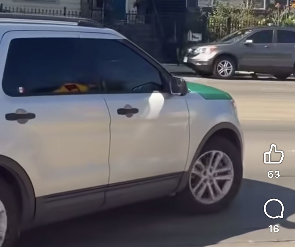 I’m curious—why is ICE using a vehicle adorned with Mexican flags during operations across Chicago? The flags are displayed on the hood, back, and side windows of the truck.