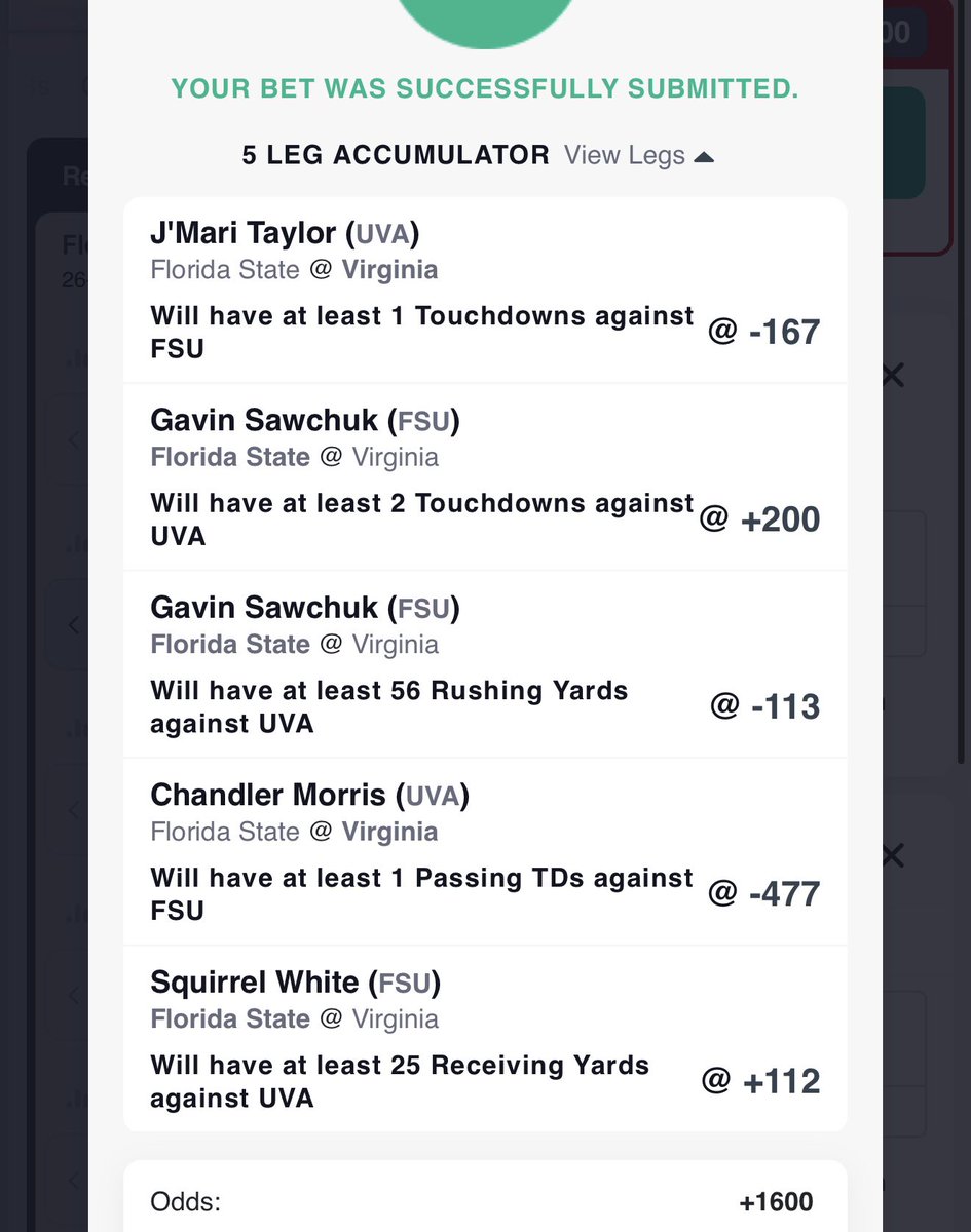 Just put this in at BetOnline. FSU Virginia props. You can parlay college  props there, unlike Hard Rock, join me with the link below and get 100%  crypto deposit bonus. https://t.co/P9hz6TMQDA