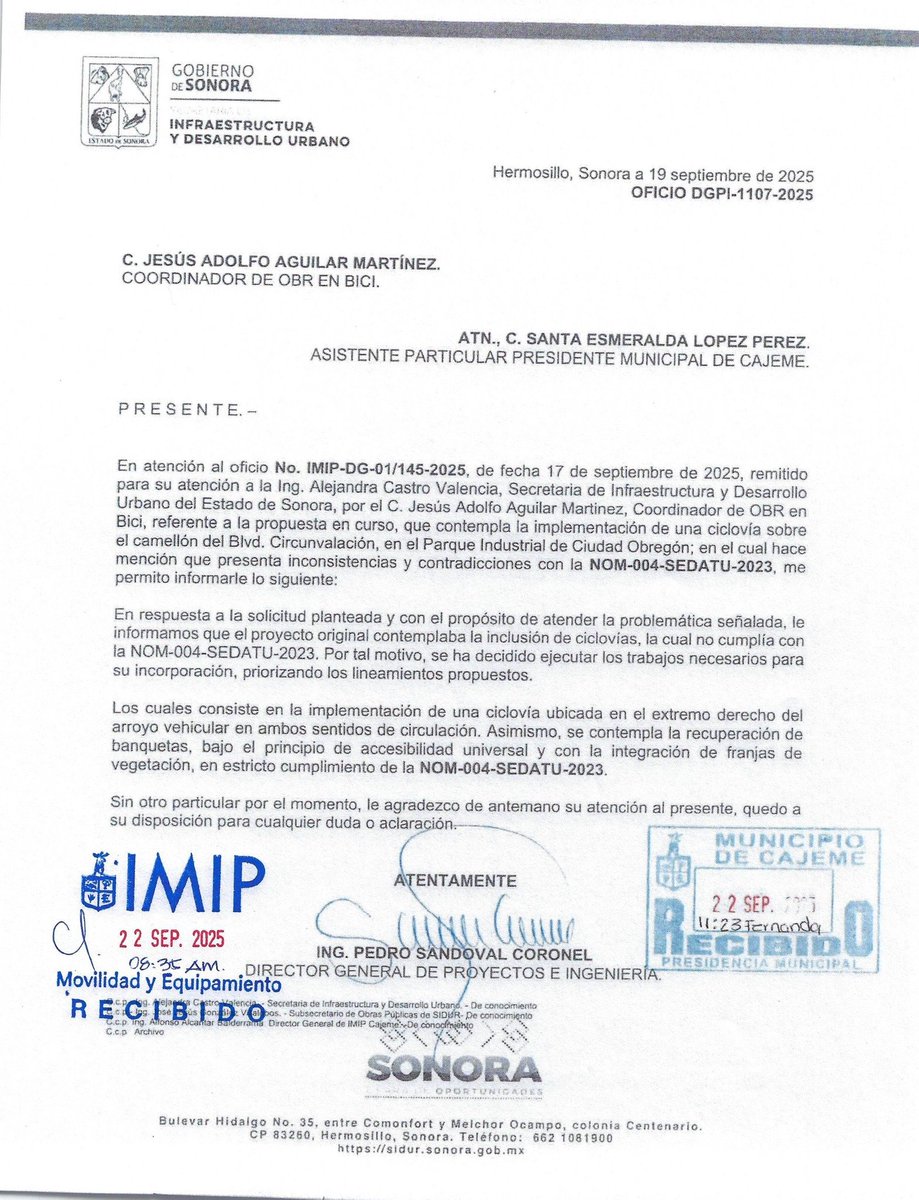 Coalición Movilidad Segura Sonora tweet media