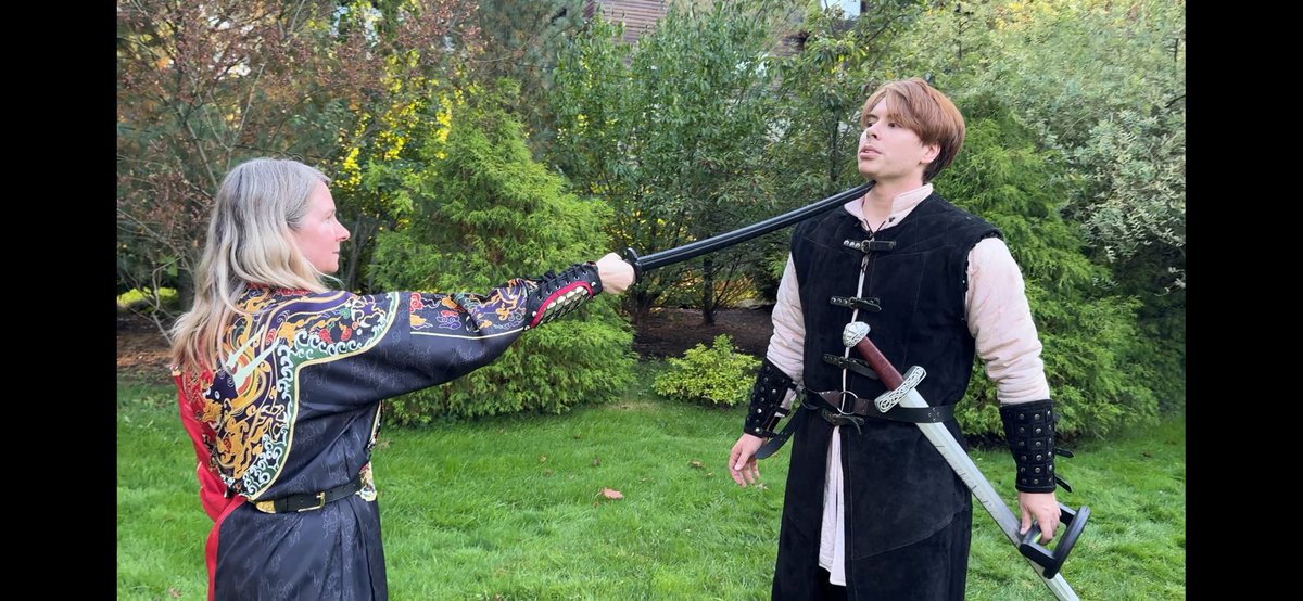 Today we had a dress rehearsal for our next short film The Order of St. John. Written by Seamus Leahy. Sword choreographed by Ben Krapf. We are readied. Next Friday night filming! #sword #fighting #short #film #movie #fighting