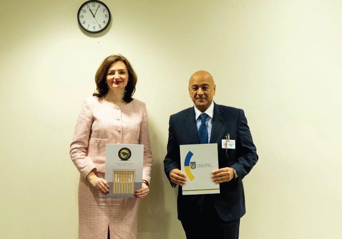Honoured to exchange diplomatic notes with #GCC Secretary-General <a href="/jasemalbudaiwi/">جاسم محمد البديوي</a> in New York, endorsing the Ukraine – GCC Strategic Dialogue Joint Action Plan (2025-2030).
Solid step towards deeper political, economic &amp; investment cooperation between 🇺🇦 and the Gulf region.
