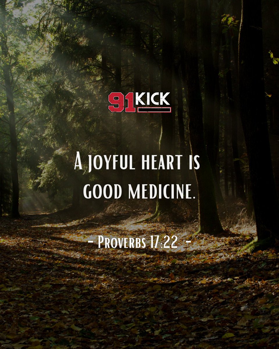 A joyful heart is good medicine, but a crushed spirit dries up the bones. Proverbs 17:22