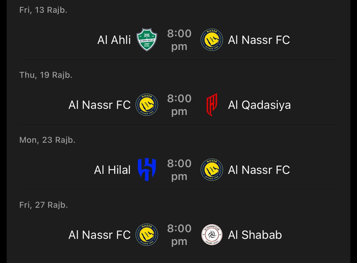 من هنا النصر يحقق الدوري بشكل مريح