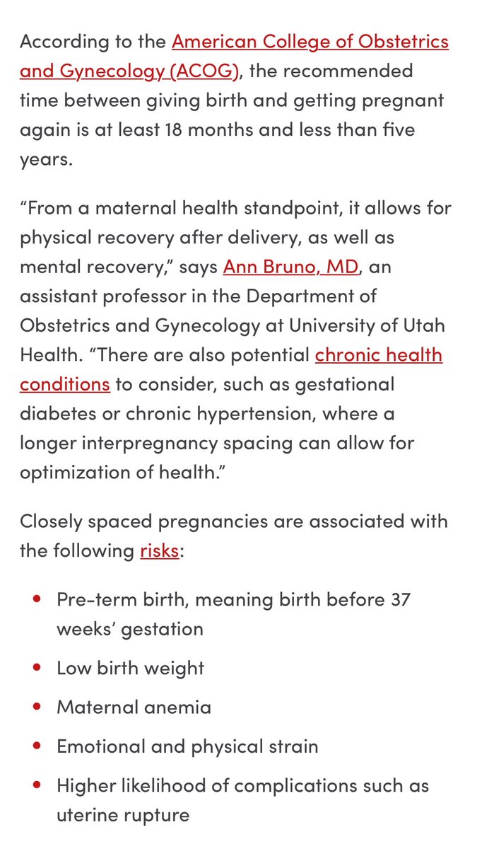 spacing births is very important
