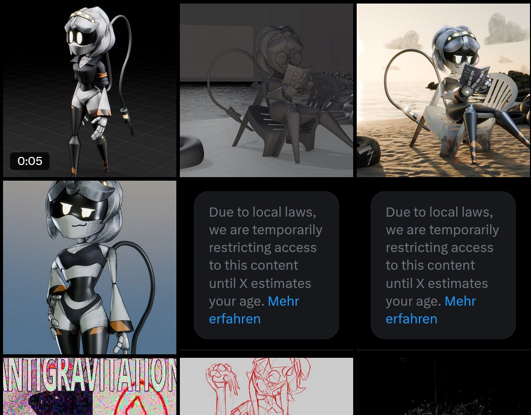 Twitter somehow thinks my Cyn drawing's NSFW...