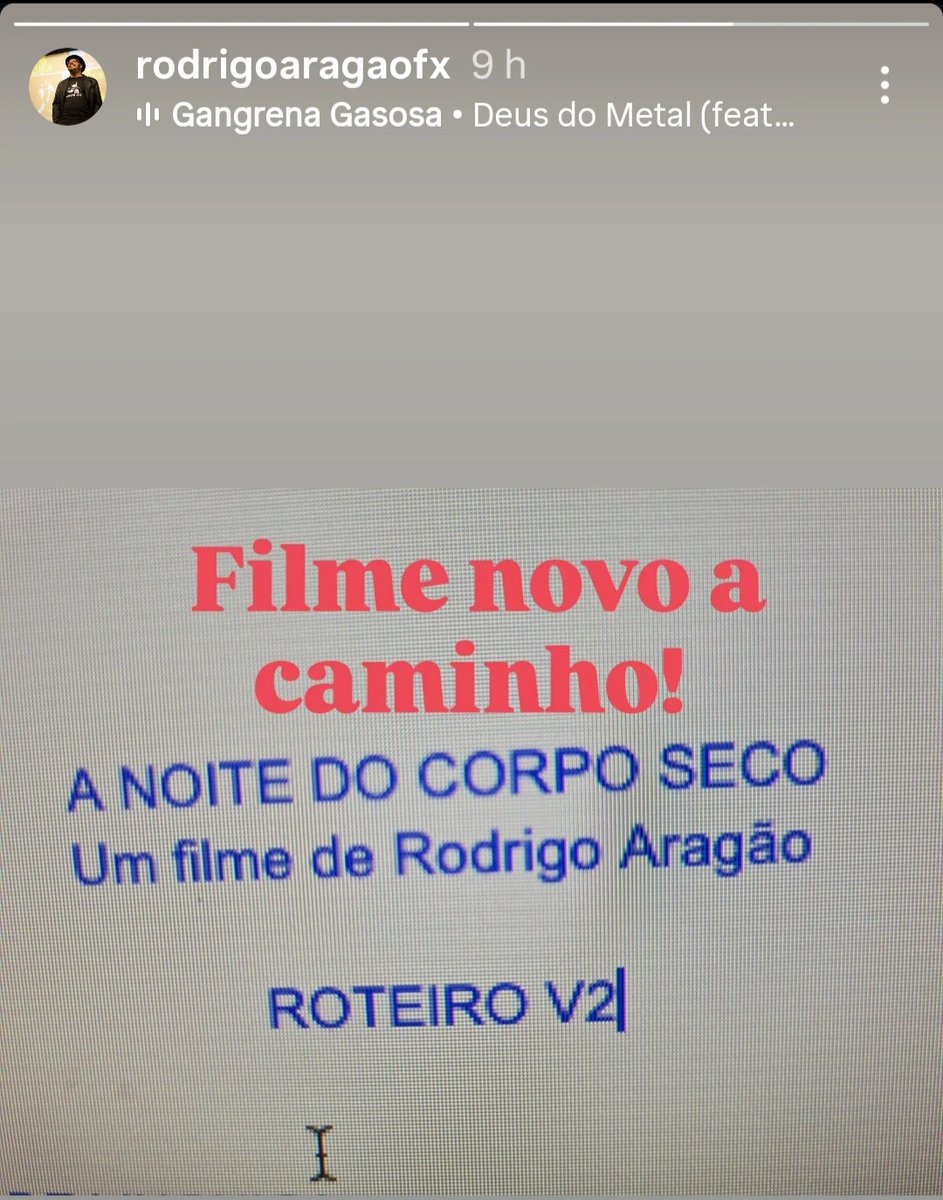 Vem aí filme novo de Rodrigo Aragão, viu?!! O homem não para!!
Haja ansiedade!!