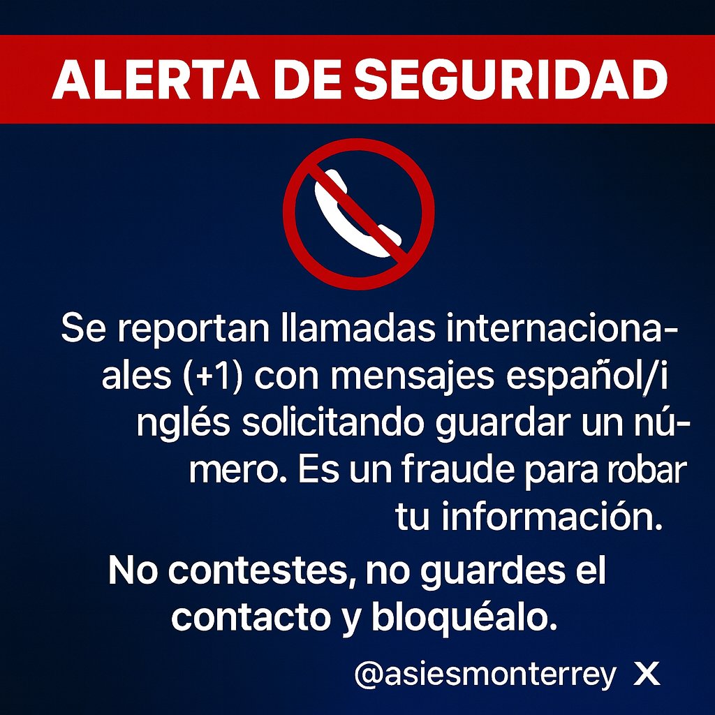 📲 Hace unos días el gobierno probó enviar un mensaje masivo en el #simulacronacional2025.

Hoy, miles de mexicanos recibimos llamadas de intento de extorsión o substracción de datos desde EE.UU. 🇺🇸

¿Coincidencia… o alguien anda lucrando con la base de datos de nuestros