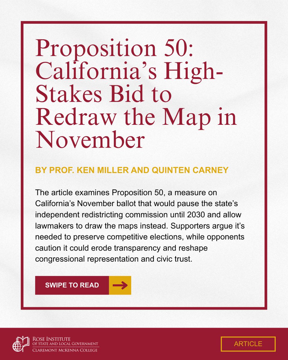 Rose Institute of State and Local Government tweet media