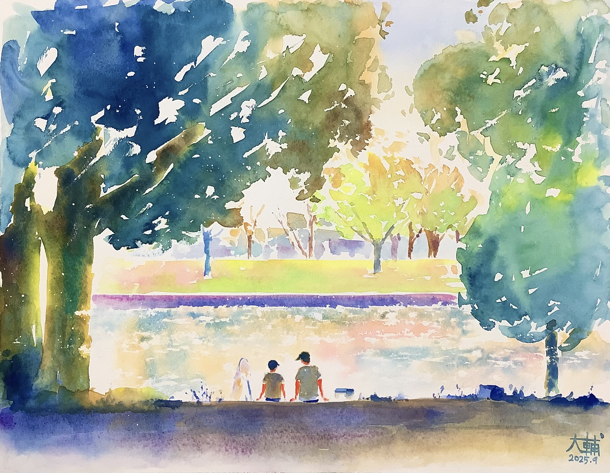 水彩画「太公望」 aaf7a7104bbdce6cc86fba94acf01b