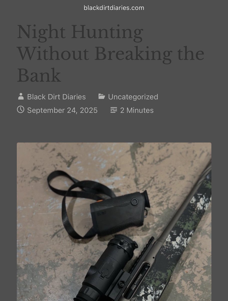 DRFTraining's tweet image. Check the link in my bio for a quickie about the most affordable way to get into night hunting with @sightmark Mini Wraith and @rixoptics K2 scanner #blackdirtdiaries #sightmark #nightvision