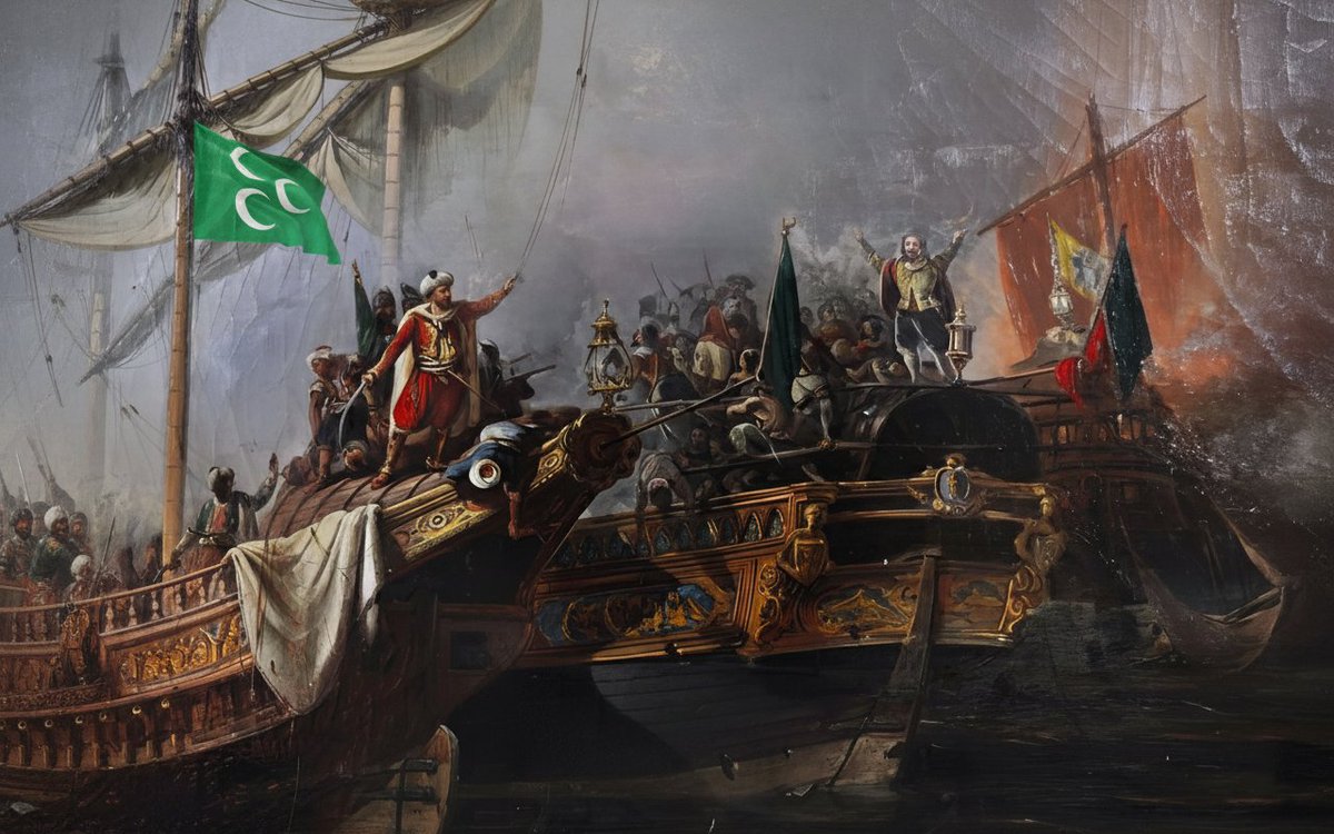 🇹🇷 ​On this day in 1538, the Ottoman Navy single-handedly crushed the combined forces of Spain, Venice, Genoa, and the Papal States at the Battle of Preveza!