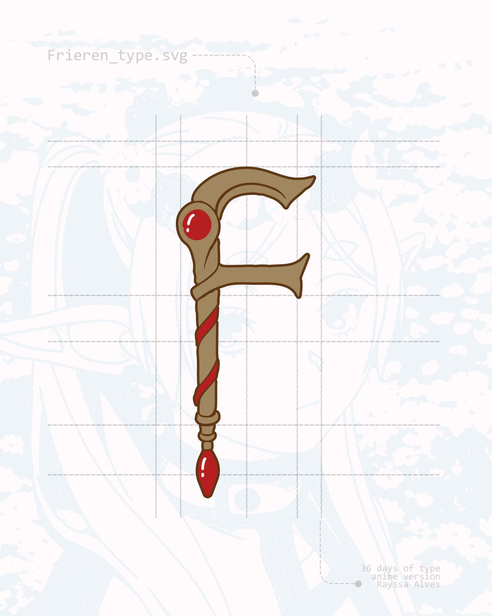 byasyar's tweet image. #36daysoftype 
F - Frieren 🌸

#frieren #type #Typography