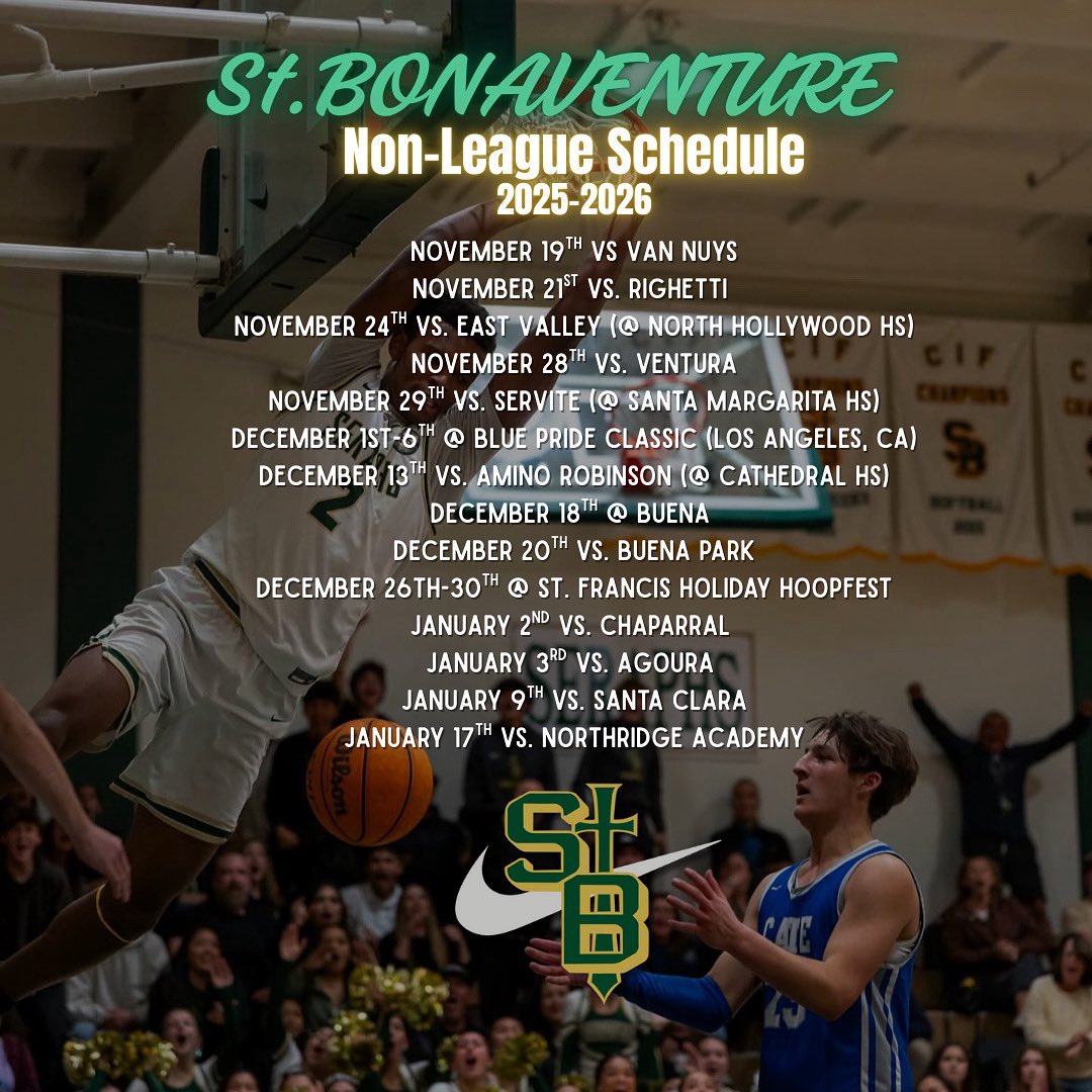 2025-2026 Non-League Schedule.👼🏻🏀

#BonnieBall // #GoSeraphs