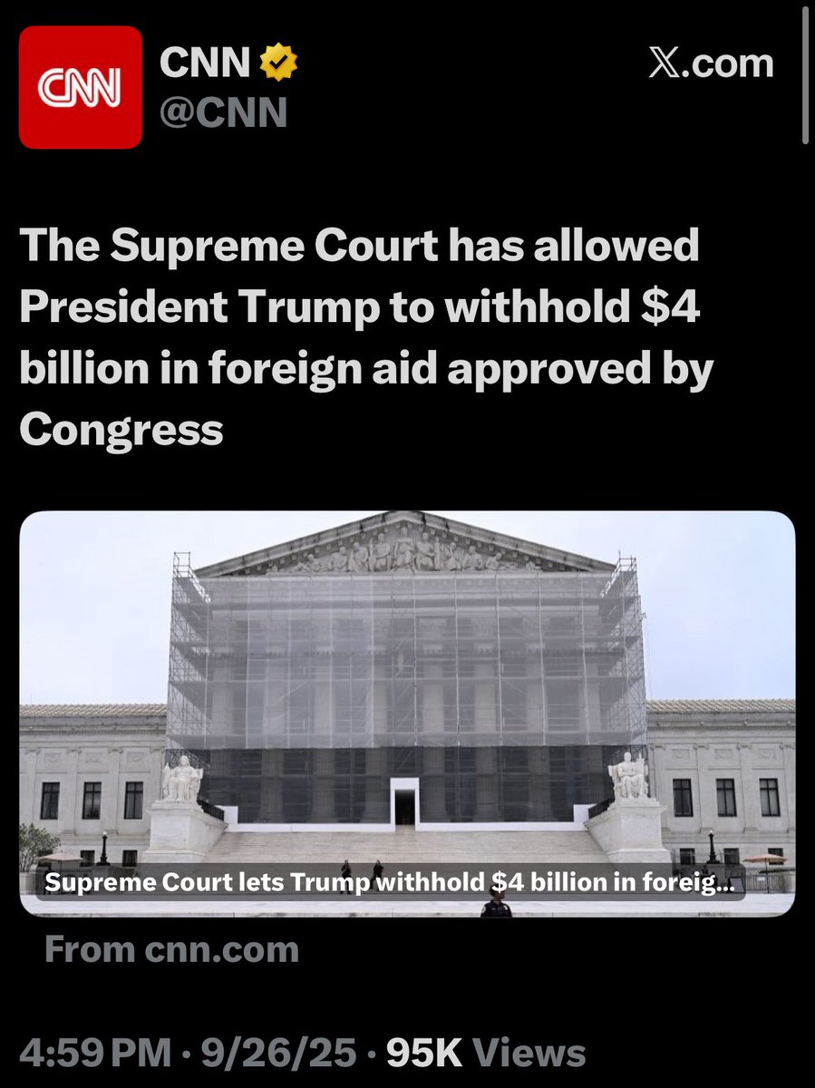 Tanja (@wesee2024) on Twitter photo <a href="/JoyceWhiteVance/">Joyce Alene</a> While everyone is debating Comey, the SCOTUS just ended American democracy and the core of 3 equal branches of government. 6 MAGA justices just took the power of Congress and made Congress have no meaning. Whatever Congress passes, the Executive Branch doesn’t have to comply and <a href="/JoyceWhiteVance/">Joyce Alene</a> While everyone is debating Comey, the SCOTUS just ended American democracy and the core of 3 equal branches of government. 6 MAGA justices just took the power of Congress and made Congress have no meaning. Whatever Congress passes, the Executive Branch doesn’t have to comply and