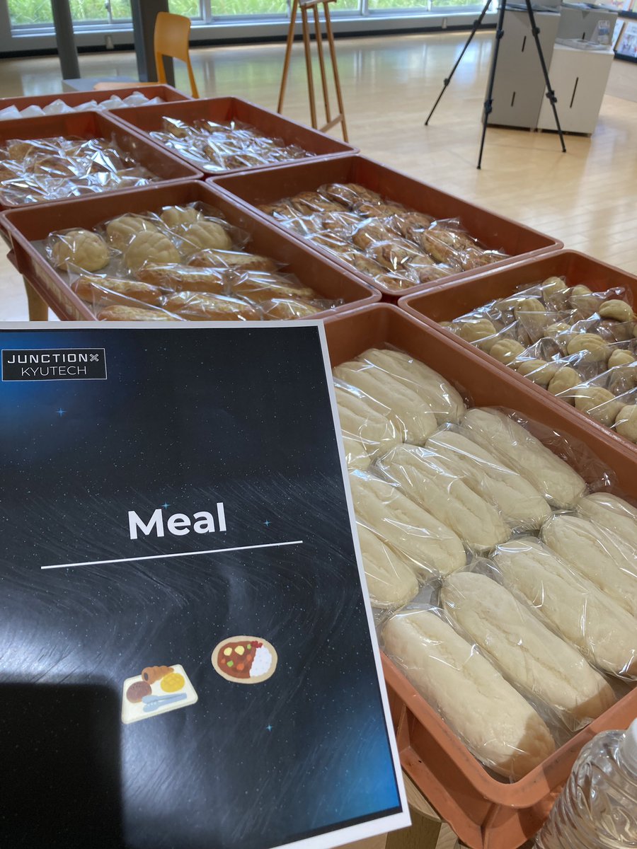 junctionx_9tech's tweet photo. Good morning! What a refreshing start to the day! 

junctionxkyutech is kicking off Day 2, and breakfast has just arrived!🥐🍞🥯 https://t.co/EY7v2kYNnA