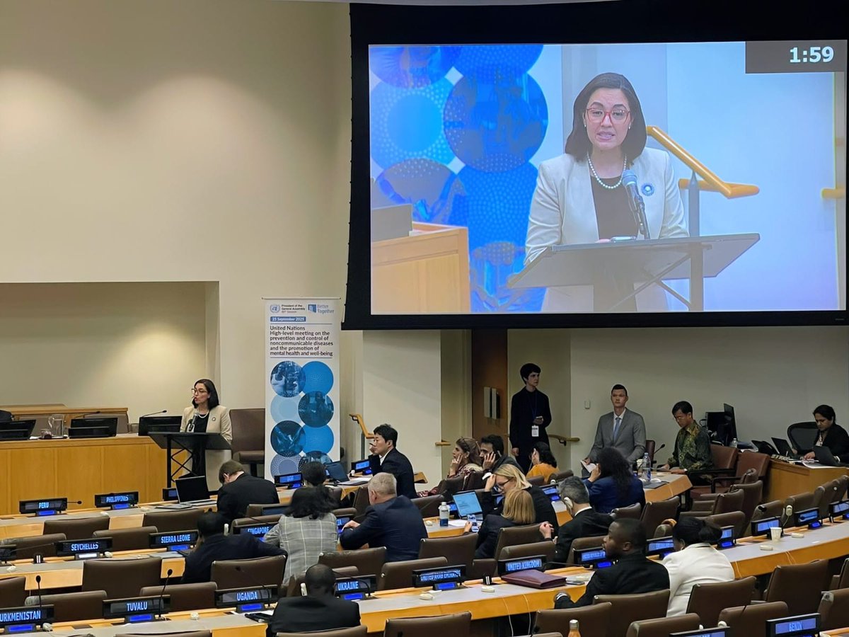 Participamos en la Reunión de Alto Nivel sobre prevención y control de enfermedades no transmisibles (ENT) y salud mental en <a href="/ONU_es/">Naciones Unidas</a>.

En este espacio, reiteramos que enfrentar las ENT requiere prevención, promoción de la salud y el fortalecimiento de los sistemas sanitarios.