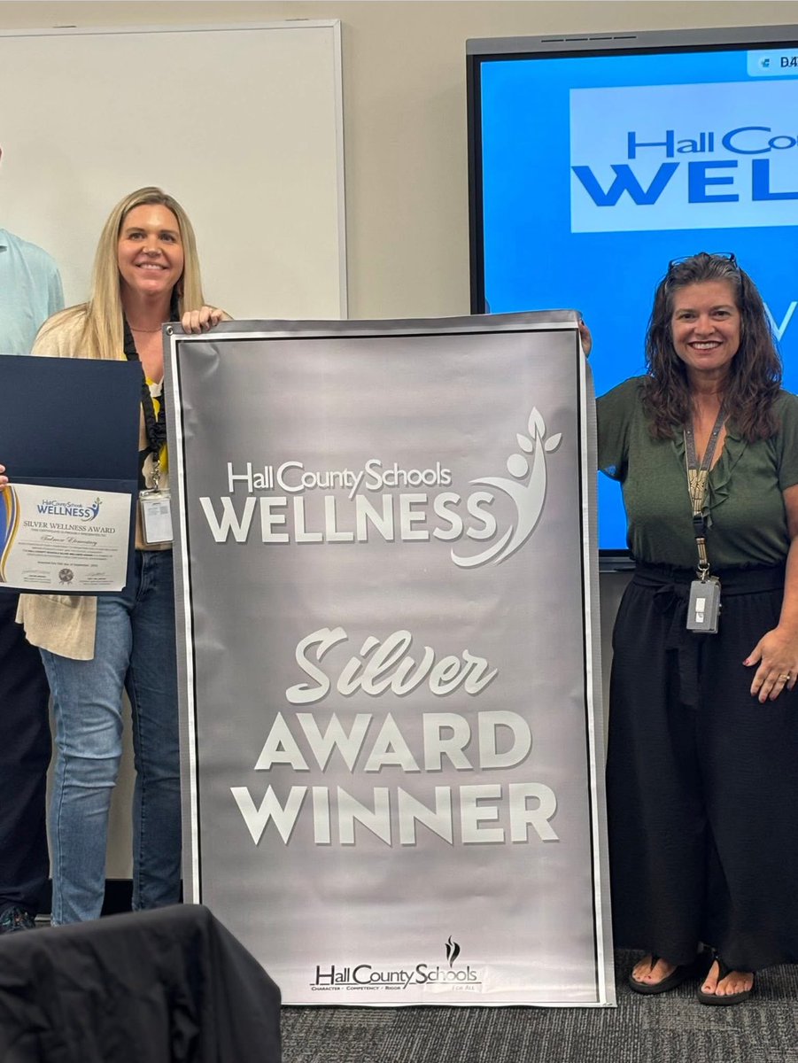 Tadmore Elementary School was recognized as a Silver award winner for the Hall County School District Wellness initiative. The wellness committee is led by Coach Jana Puckett Hensey.