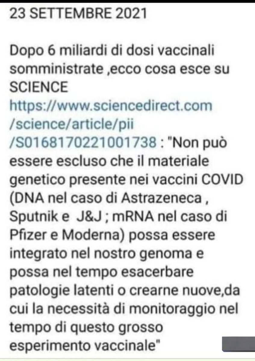 ___Anna22's tweet image. 23 settembre 2021

Dopo 6 miliardi di dosi inoculate, ecco cosa usciva su Science
⬇️
