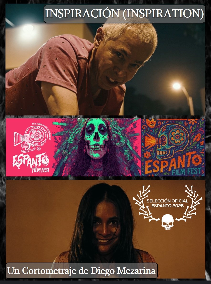 Inspiración sigue imparable: ¡sexta selección! Inspiración (Inspiration) de Diego Mezarina donde tengo el rol coprotagónico con Isabel Verastegui de asesinos seriales y con la participación especial de Victor Prada ha sido seleccionado en el Espanto Film Fest en México 😍