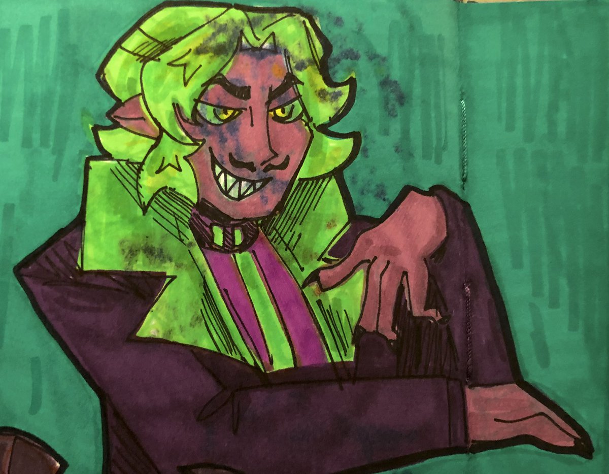 sleepingheadzzz's tweet photo. This guy is hard to draw π just means I have to practice more π also extra doodle thatβs very wonky cuz itβs in the crease of my sketchbook haha #lmksyntax https://t.co/ngsHa8mT0D