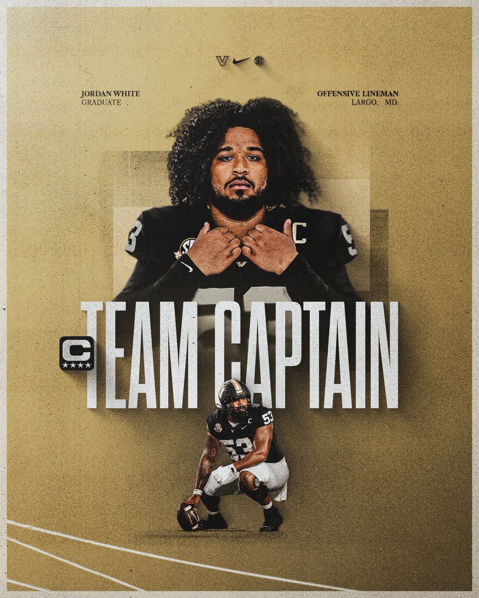 VandyFootball's tweet image. Leader on and off the field.

Congrats to @lil_jojo19 on being named a captain!