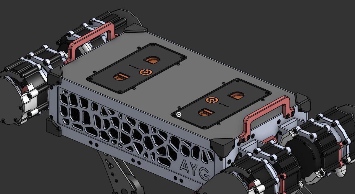weekend update: the robot got handles!

After carrying a 25 kg (~55 lb) robot around by the frame edges a few times, I realized this isn’t optional 😂