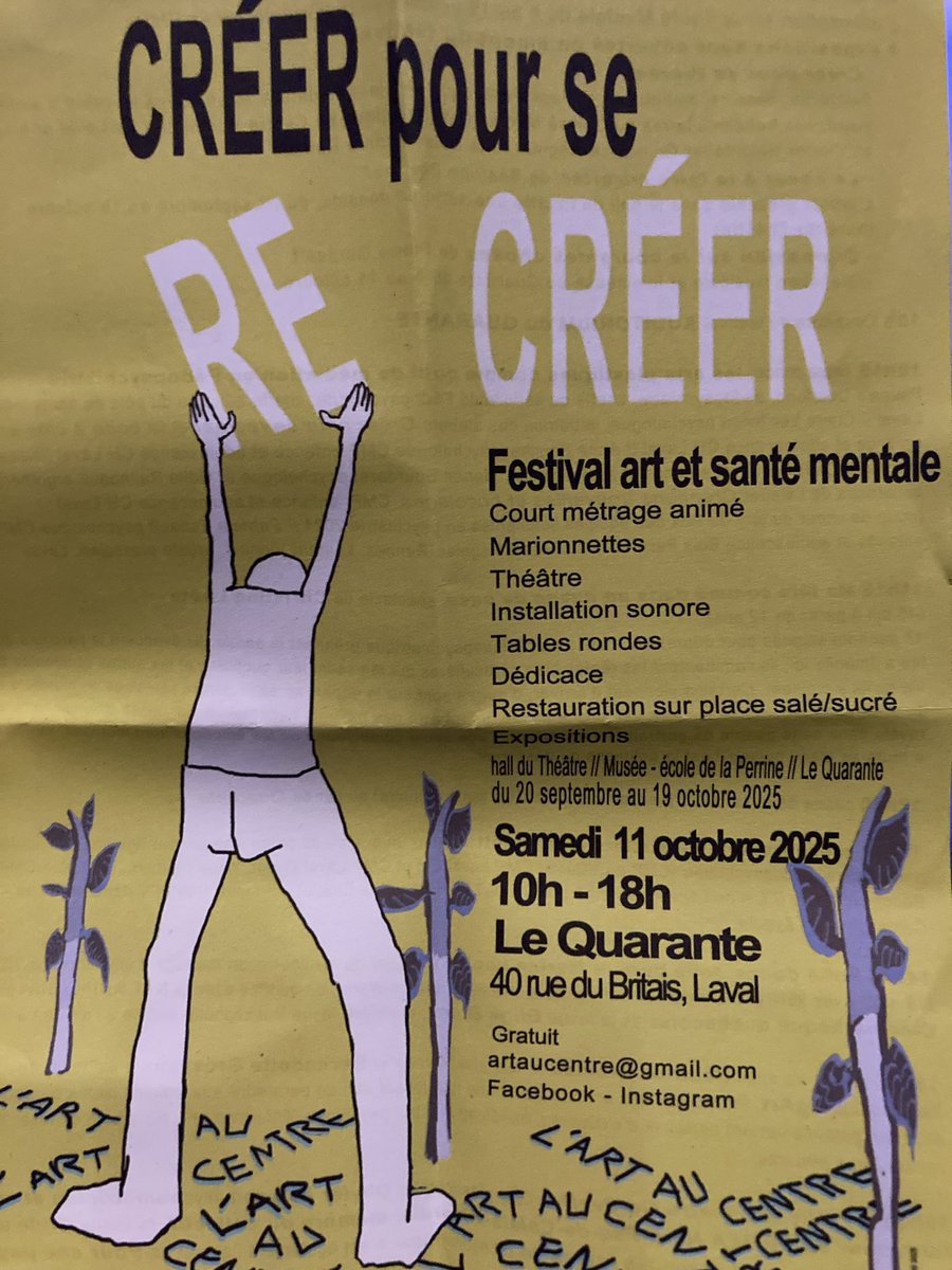 benoitmayenne's tweet image. Placer la culture au cœur du territoire et de nos vies, c’est l’ambition du département @lamayenne . Le festival art et santé mentale en est une très belle illustration: créer pour se recréer,  une belle ambition proposée par « l’art au centre » et les professionnels de santé.
