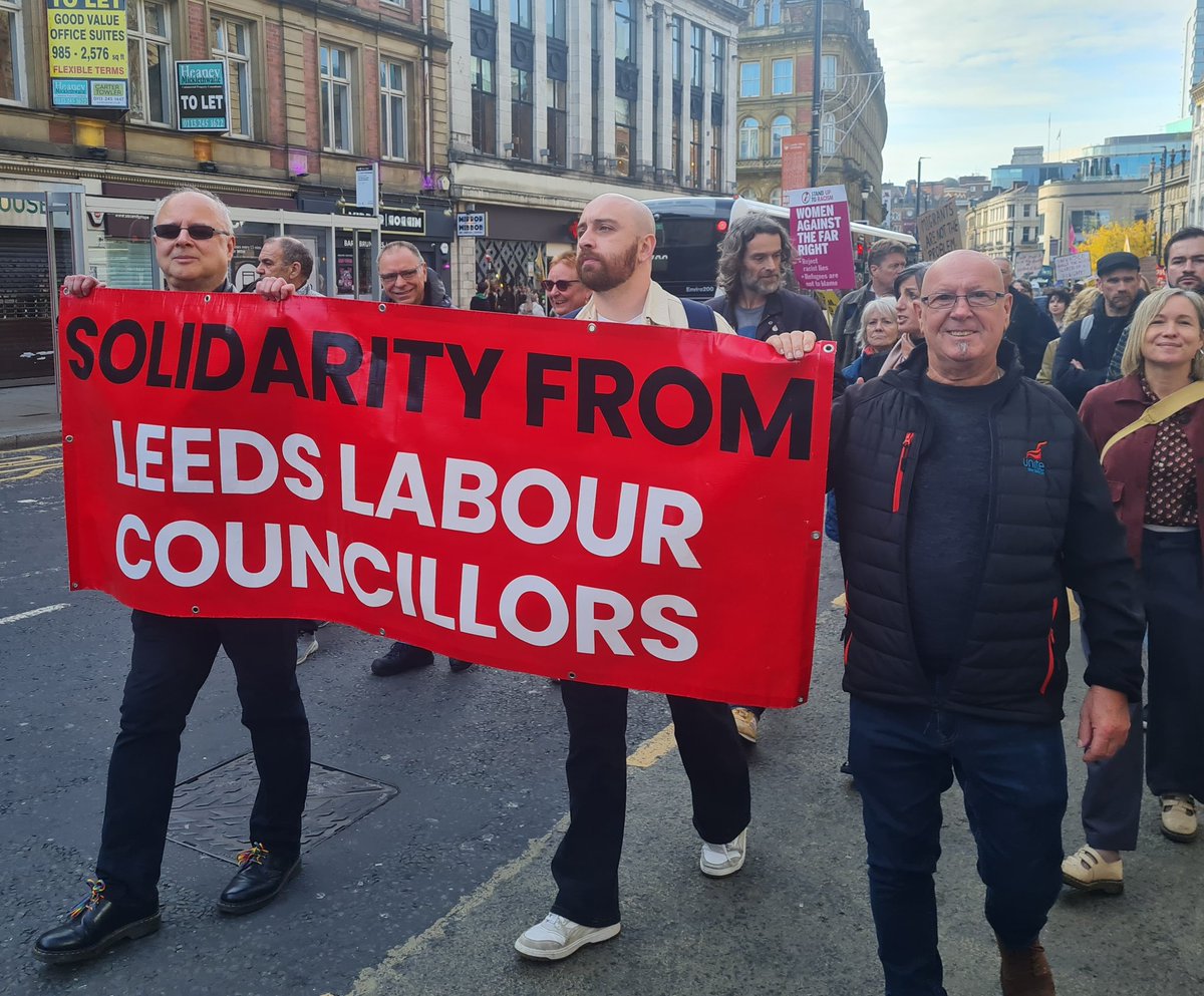 On the anti-racism march in Leeds City Centre just now <a href="/ArmleyLabour/">Armley Labour Party</a> <a href="/Leeds_Labour/">Leeds Labour Group</a>