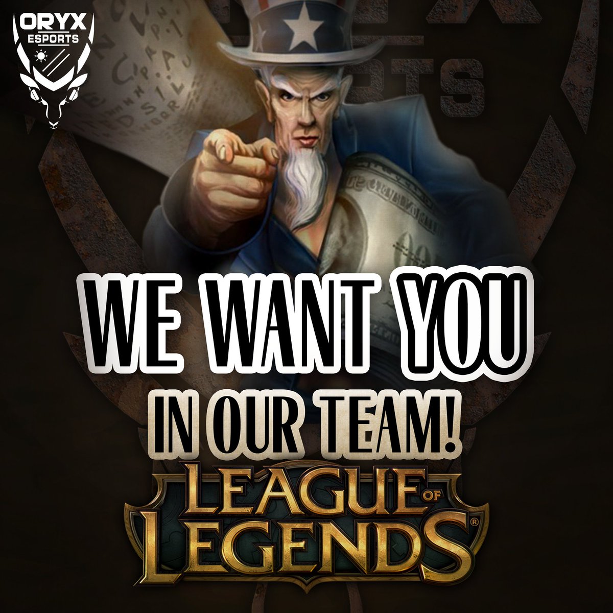 🎯 League of Legends players! 🎯
Team building starts 13 Oct and we’re looking for passionate players to join the Oryx ranks! ⚔💪

Know someone who’d fit right in? Join our WhatsApp group 👇
🔗 chat.whatsapp.com/KxrbWAVisUL3yg…

#Oryx_Esports_Namibia #LoL