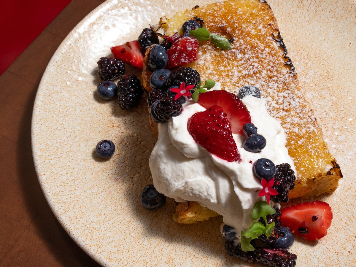 Join us this weekend for your favorite housemade pastas plus decadent dishes like our Italian Toast, topped with macerated berries and whipped cream—perfect for every member of your brunch crew. 🥂
