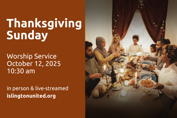 Join us today at 10:30am, in-person or online, for Thanksgiving Sunday!