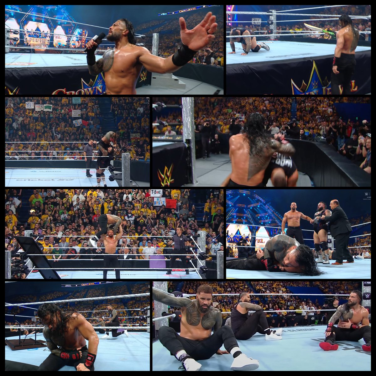 Rocinan54131774's tweet image. Roman Reigns vs Bronson Reed What do you think about the match and the score?
#WWECrownJewel
